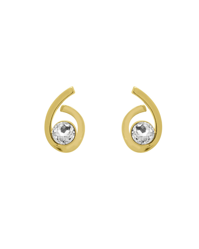 
                  
                    24k gold plated spiral earrings with Swarovski crystal Llama
                  
                