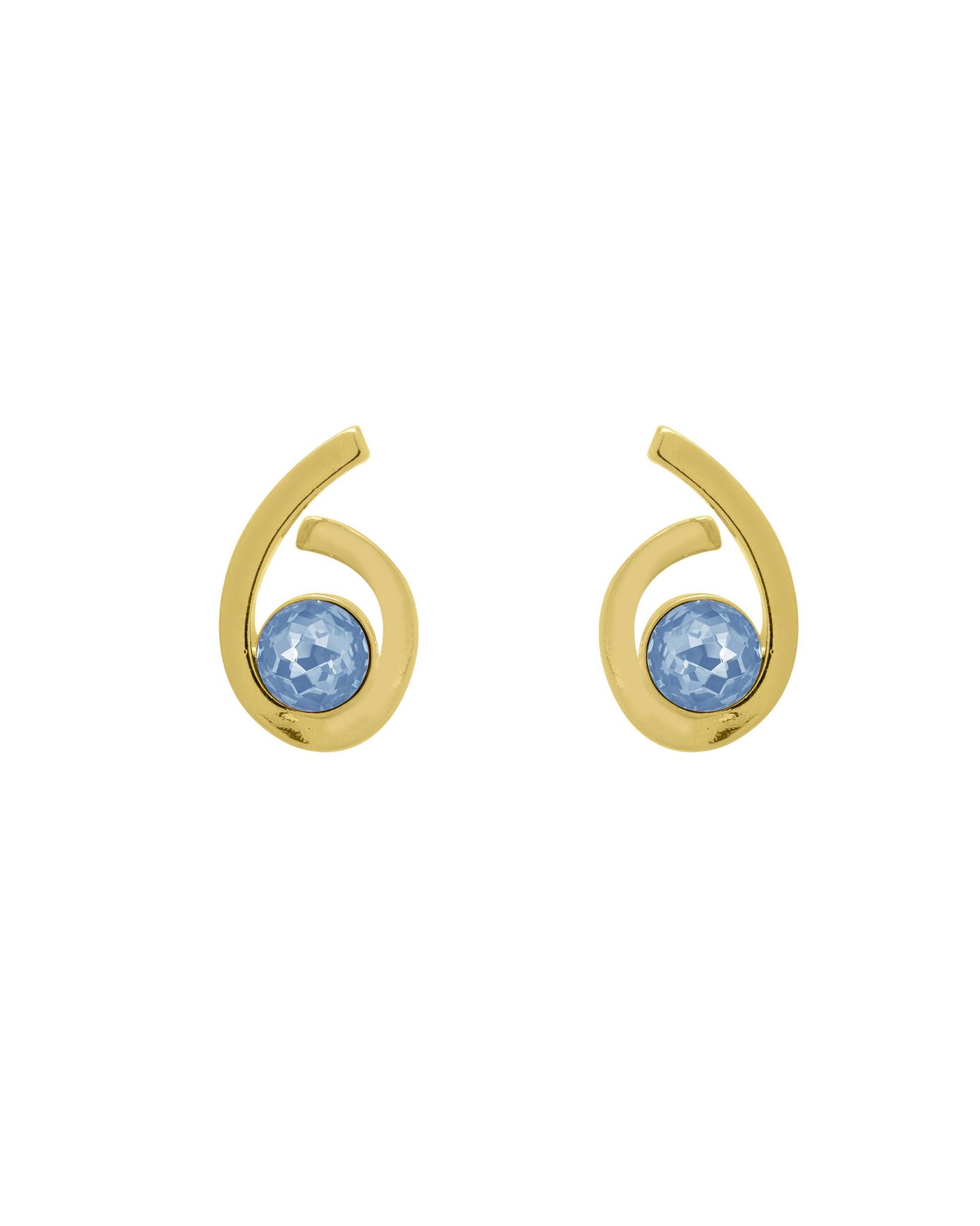 
                  
                    24k gold plated spiral earrings with Swarovski crystal Llama
                  
                