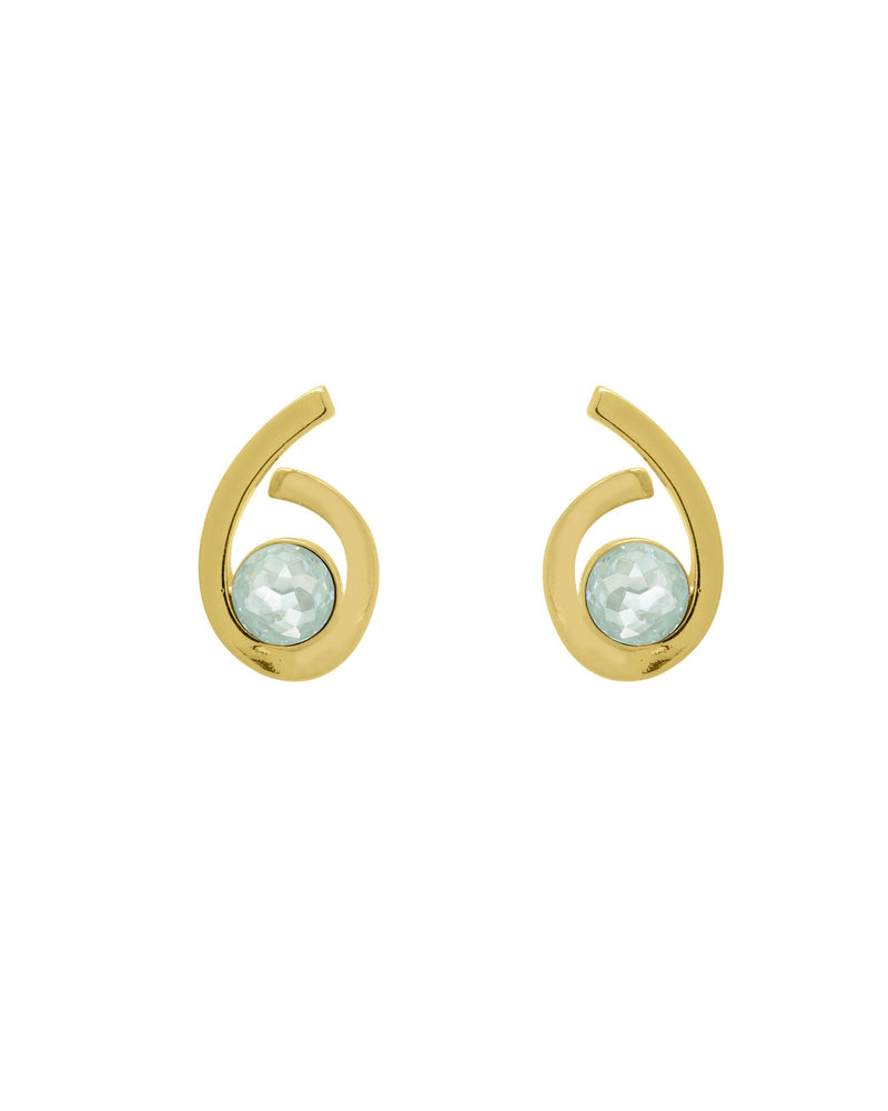 
                  
                    24k gold plated spiral earrings with Swarovski crystal Llama
                  
                