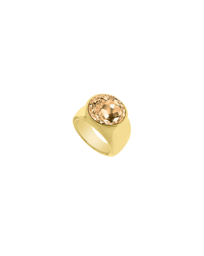 
                  
                    24k Gold Plated Signet Ring with Swarovski Crystal Alma
                  
                