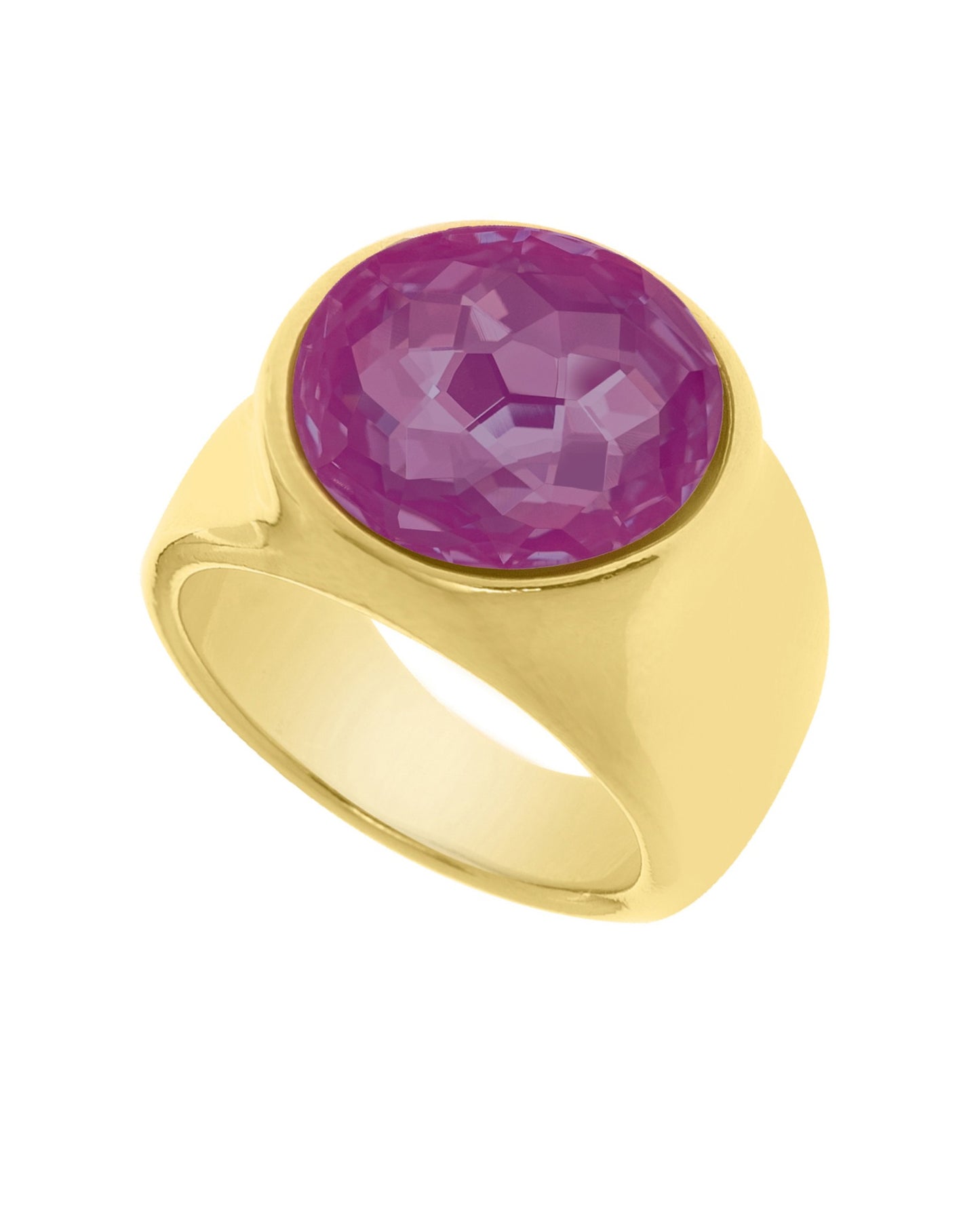 
                  
                    24k Gold Plated Signet Ring with Swarovski Crystal Alma
                  
                