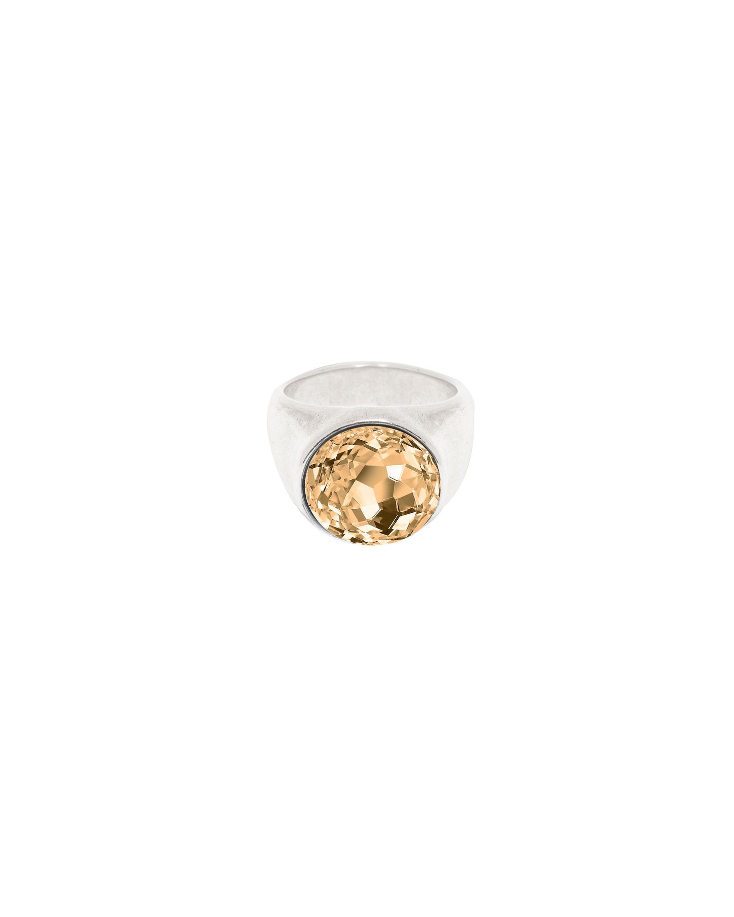 
                  
                    Sterling silver plated Signet Ring with Swarovski crystal
                  
                