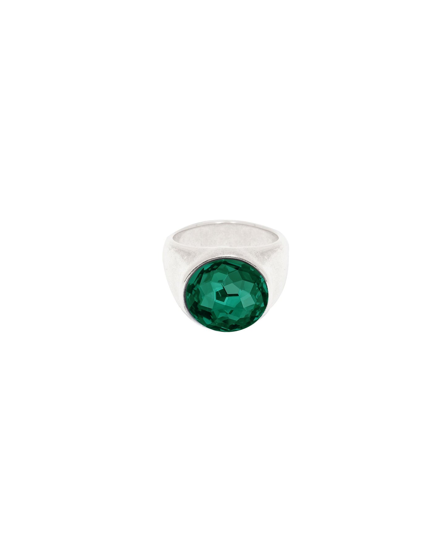 
                  
                    Sterling silver plated Signet Ring with Swarovski crystal
                  
                
