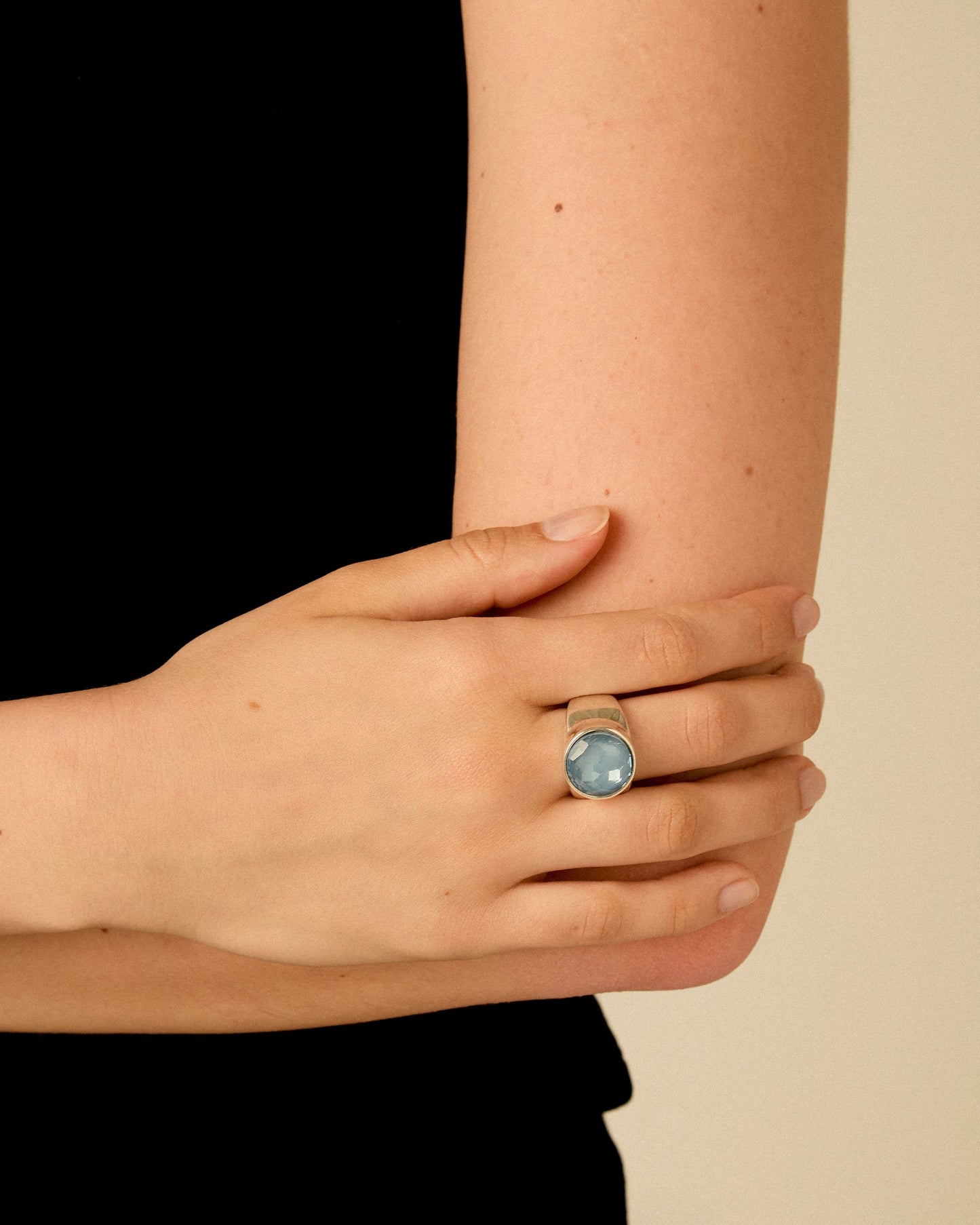 
                  
                    Sterling silver plated Signet Ring with Swarovski crystal
                  
                
