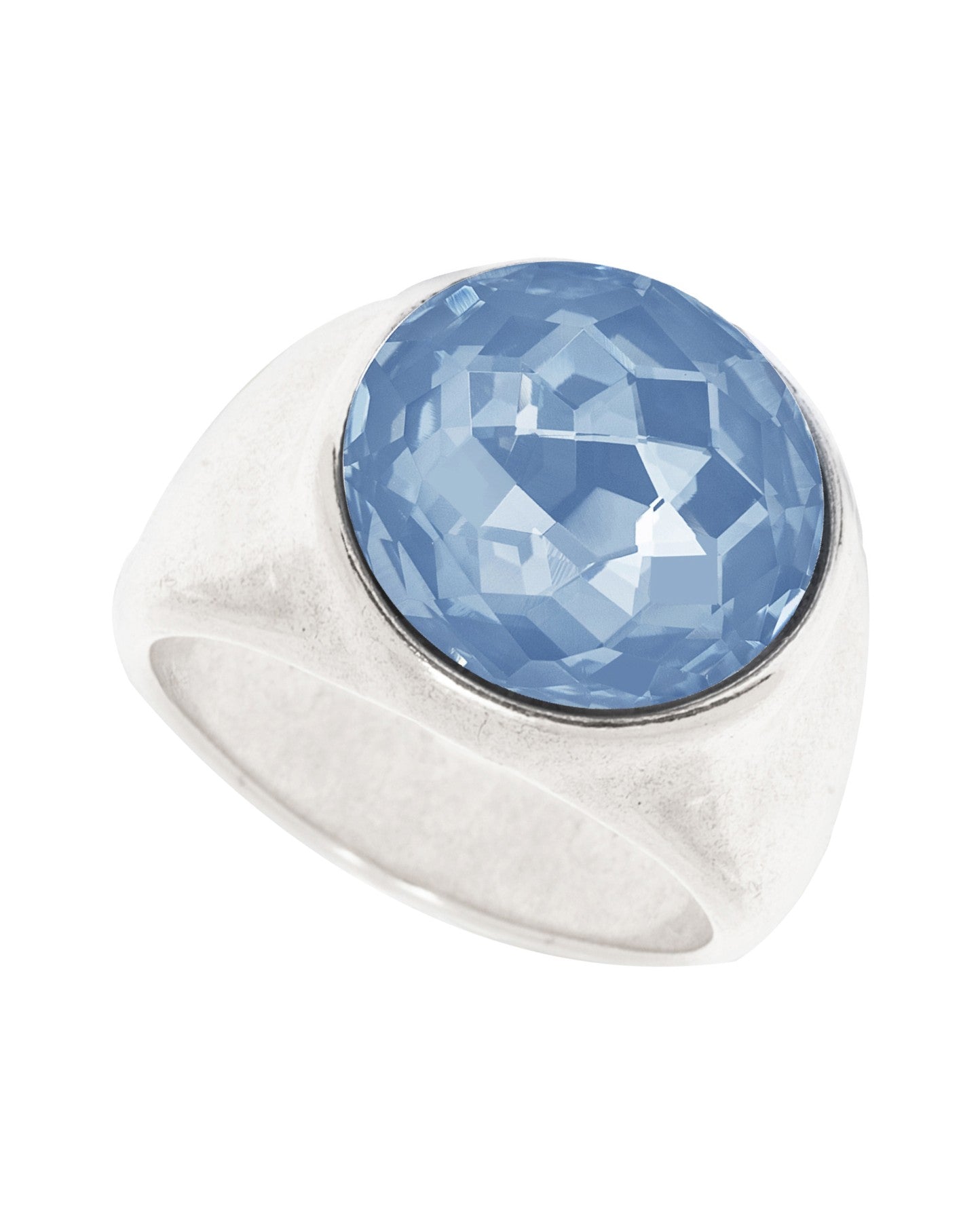 
                  
                    Sterling silver plated Signet Ring with Swarovski crystal
                  
                